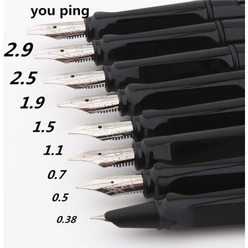 Luxury High quality 297 Black calligraphy Fountain Pen office Student Stationery supplies ink pens