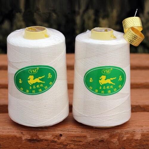 Sewing Quilt Household Traditional Handmade White Pure Cotton Thread Large Roll Thick Stitch Clothes Sewing Machine Thread