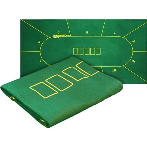 Poker Table Cloth Texas Poker Layouts Tablecloth Felt 10 Players Poker Mat / Tapis Poker 180*90cm