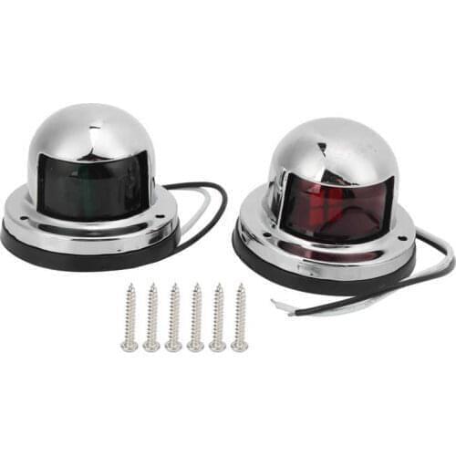 12V LED Navigation Light Red Green Sailing Signal Lamp Stainless Steel Housing for Marine