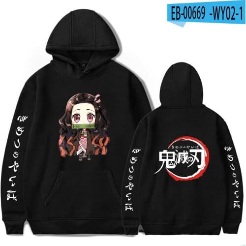 Men Women Sweatshirt Demon Slayer Hoodie Tanjiro Kamado Anime Hoodies Harajuku Demon Slayer Kimetsu No Yaiba Sudadera Clothing
