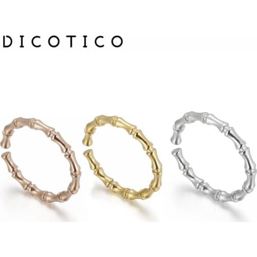 Creative Joint Rings For Women Fashion Tri-Color Stainless Steel Mujer Anillos Wedding Bands Cuff Women Rings Jewellery 2021