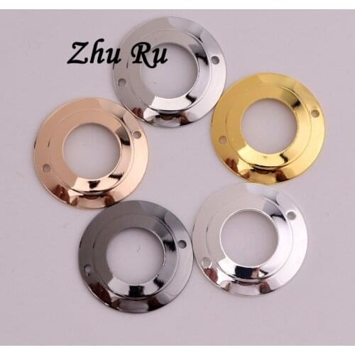 ZHU RU 10pcs/lot 20mm copper ring Rings Turbine solar eclipse Saturn aura shape For Pendant Fit Beads Diy Jewelry Making