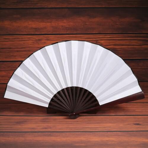 1 pc 33cm fan Men Folding Bamboo Blank black Fan Wedding Party Gift Hand Fans Collection