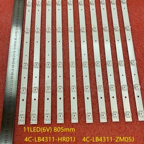 10pcs/lot LED backlight bar For TCL 43S6500FS 43S6500 43S423 43S421 Thomson 43UD6426 4C-LB4311-HR01J ZM05J GIC43LB32_3030F2.1D