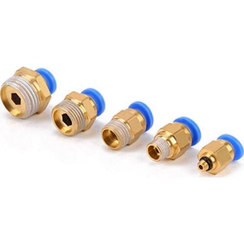 10Pcs PC4-M5 PC4-01 PC6-01 Pneumatic Quikly Connectors Male straight one-touch Pneumatic fittings Male Thread Connector