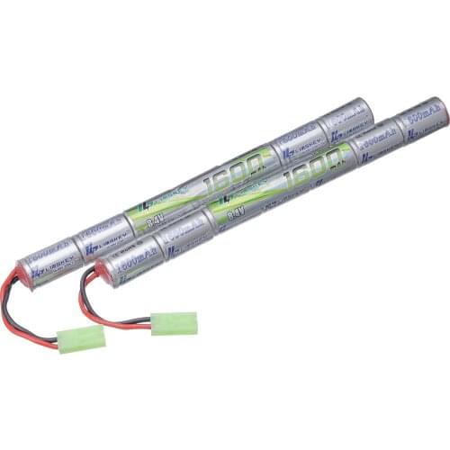 2PCS Limskey 7S 2/3A 8.4v 1600mAh Stick NIMH Airsoft Guns Battery Pack with Tamiya for Airsoft Mini AK series AK47, MP5K, RPK