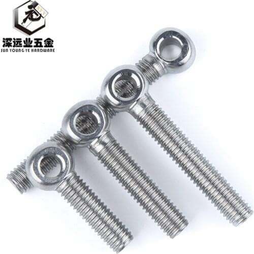 2pcs Eyelet Screw Fisheye With holes Bolt M16 304 Stainless Steel Ring Link Bolt Fisheye Eye Slip Hole Screw