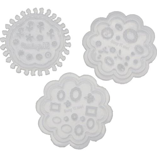 T84A 3 Pcs Nail Decoration Crystal Epoxy Resin Molds Mini Frame Flowers Silicone Mould DIY Crafts Ornaments Jewelry Casting