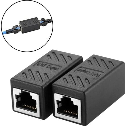 5Pcs/Kit Ethernet Cat5e RJ45 Female Network LAN Coupler Extender Connector Adapter Support CAT6/ CAT5e for computer printer TV