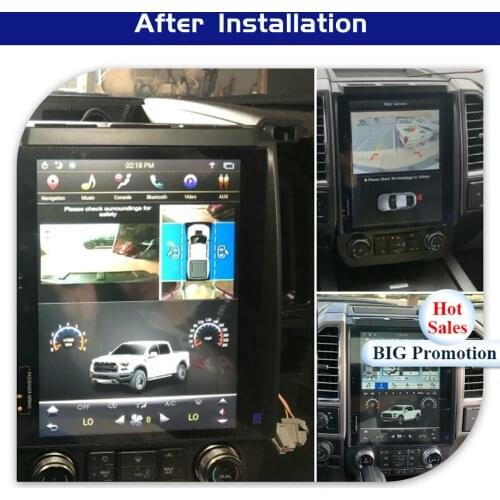 Tesla Style Screen Android 9 Car Multimedia Player For Ford Raptor F150 2015-2019 GPS Navigation Audio Radio stereo Bt head unit