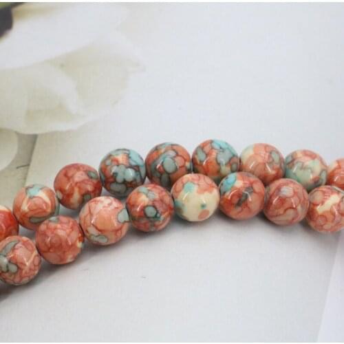 Color optional Riverstones loose beads 10mm DIY round stone 15 inches women jewelry fit making design wholesale and retail