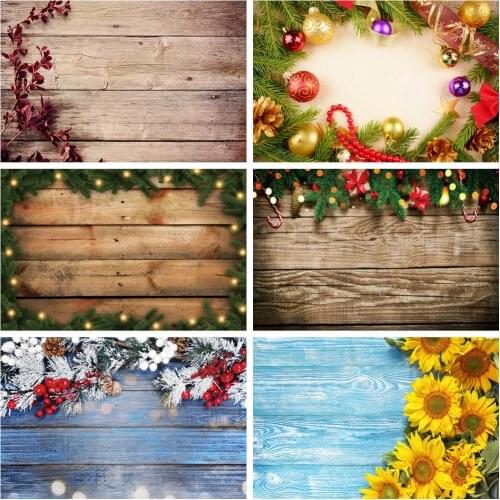 Laeacco Vinyl Wood Planks Board Spring Flowers Tassel Cloth Pet Doll Portrait Photo Background Photography Backdrop Photo Studio