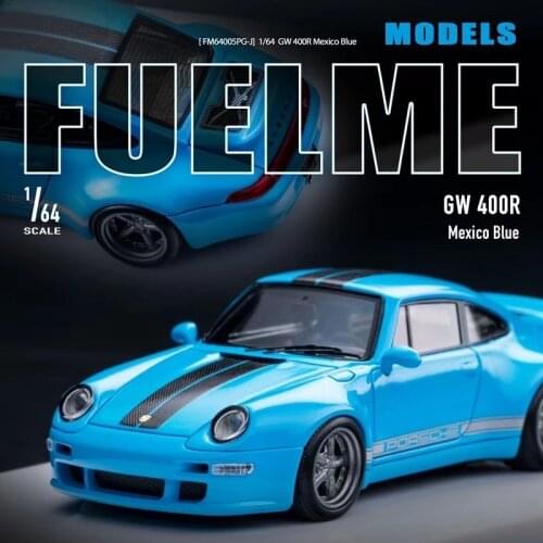 FuelMe 1:64 Gunther Werks 993 GW993 400R Mexico Blue Resin Model Car