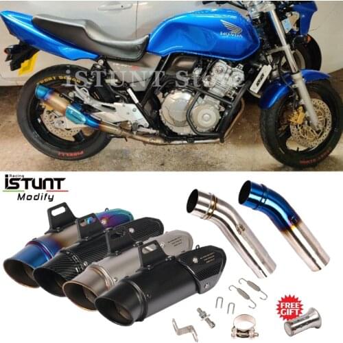 Slip on For Honda CB400 2008 - 2017 Motorcycle Exhaust Muffler Modified DB Killer Stainless Steel Middle Link Pipe Escape Moto