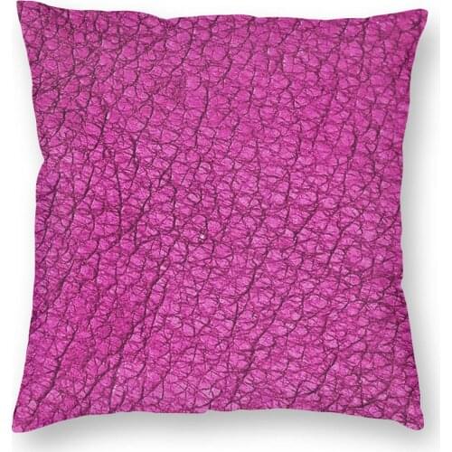 Leather Pattern In Pink Pillowcase Home Decor Skin Texture Cushions Throw Pillow for Car Polyester Double-sided Printing Print