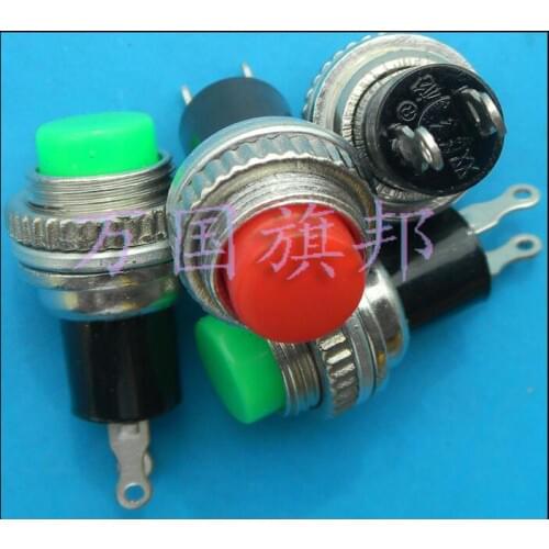 Red and green non-locking Key switch door bell push button switch installation hole:12mm DS-314