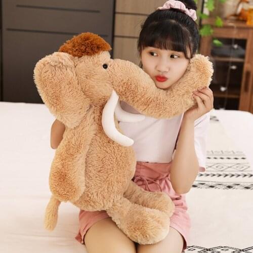 2021 Hot 70CM Grey Brown Elephant Plush Pillow Soft Stuffed Anime Toy for Children Cartoon Plush Doll Kids Girl Christmas Gift