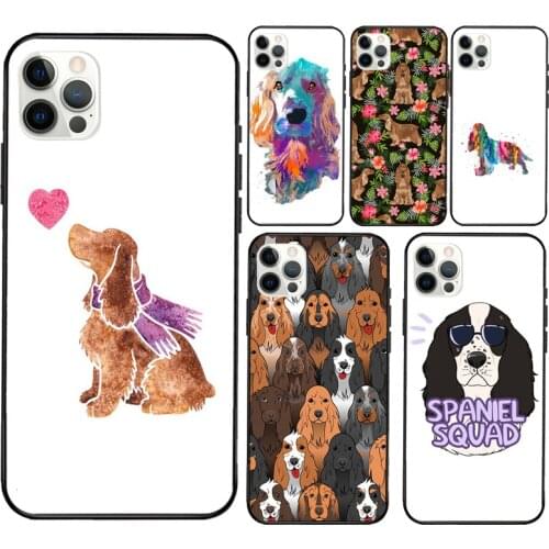 English Cocker Spaniel Dog Soft Case For iPhone 11 12 Pro Max 12 Mini 6S 7 8 Plus SE 2020 XS Max X XR Phone Coque