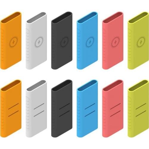 Soft Silicone Case for Power Bank Pouch Storage Bag Protective Carrying Case Pack for Xiaomi Mobile Power Generation 3 10000mah