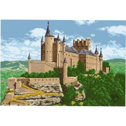 DIY Bead embroidery picture Castle Color Magic Green Bead embroidery Pictures with rhinestones Bead Necklace beads set 22.9"X17"