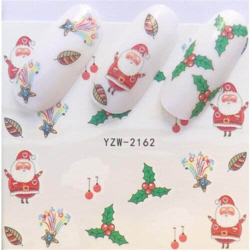 Christmas Snowman Nail stickers art decorations slider adhesive Water Transfer decals manicure lacquer accessoires polish foil