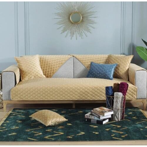 Non-slip Plush Sofa Cover For Living Room Solid Color Dirt-proof Sofa Cover Elastic Protect Pet Dog Cushion Mat Seats Sofa
