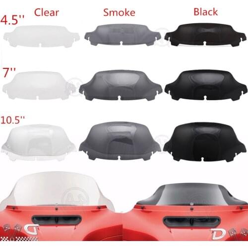 Black/Smoke/Clear4.5'' 7"10.5'' Windshield Fairing Windscreen Cover For Harley Electra Street Glide Touring 2014-up 2015-2019