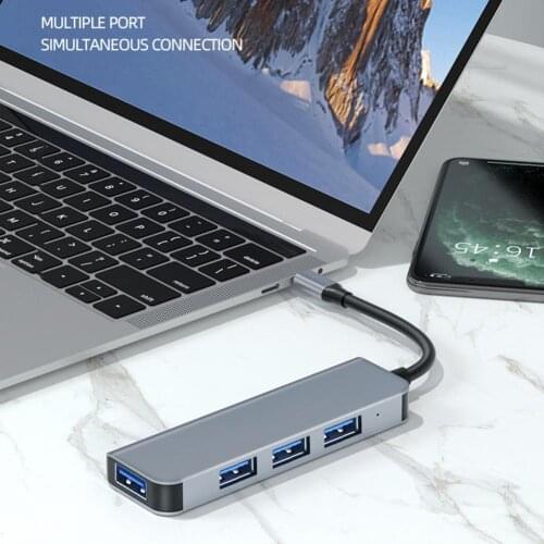 Expansion Dock High-speed Transmission Stable Output Plug Play Type-C Male USB Female Compact Docking Stand for Windows 7/8/8.1