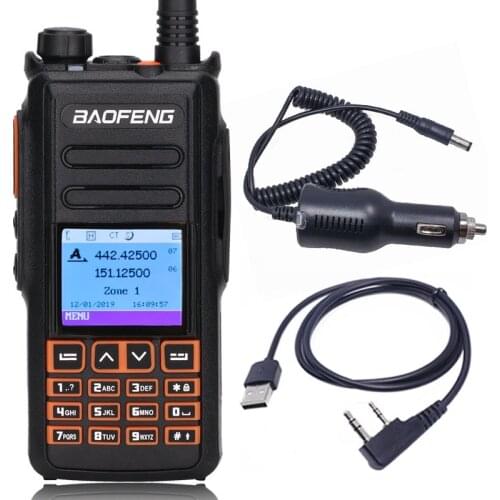 BAOFENG DM-X GPS Digital DMR Tier 1&2 Tier II Walkie Talkie Dual Amateur Radio Transceiver DM-1702 Ham + car charger +cable