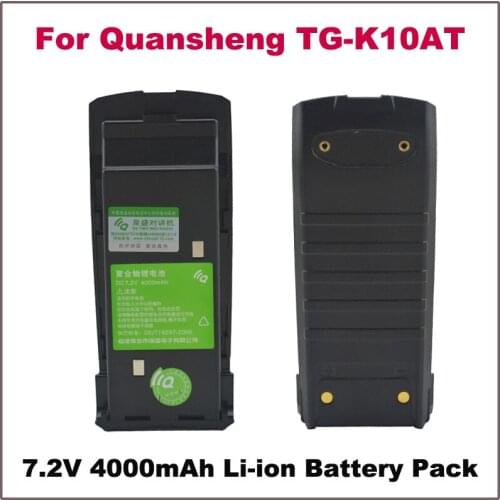 Quan Sheng TG-K10AT Battery DC 7.2V 4000mAh Li-ion Battery Pack for Quansheng TG-K10AT
