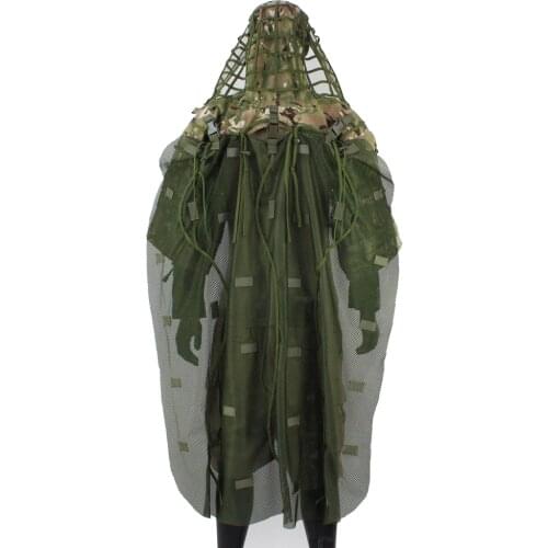 ROCOTACTICAL Breathable Ghillie Suit Foundation, Ripstop, CP Multicam + Ghillie Cape for Hunting, Sniper, Airsoft Wildlife Photo