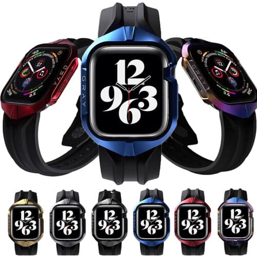 Luxury Steel Watch Case For Apple Watch 6 se 5 4 42mm 44mm Sport Case Cover For Iwatch 38mm 40mm For Iwatch 3 2 1 Protect Shell