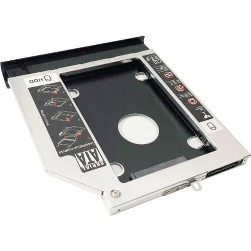 With Bezel Front Cover Faceplate + Bracket 2nd 3.0 2.5" Hard Drive HDD SSD Caddy for Lenovo 100-15 100-15IBD B50-50
