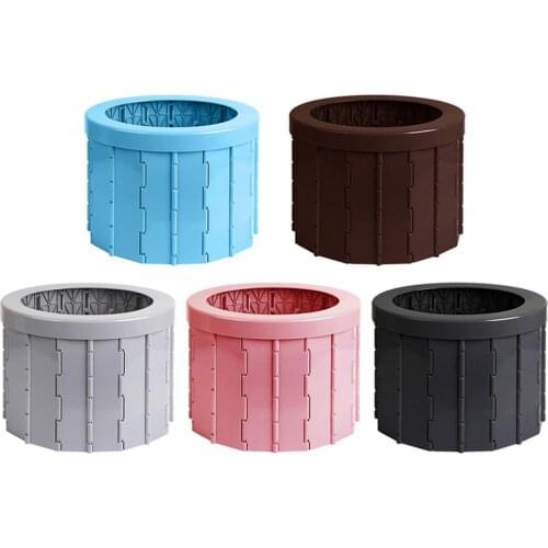 Portable Folding Commode Toilet Seat for Camping Hiking with 12PCS Cleaning Bag Waterproof Muti-functional Outdoor Accessories