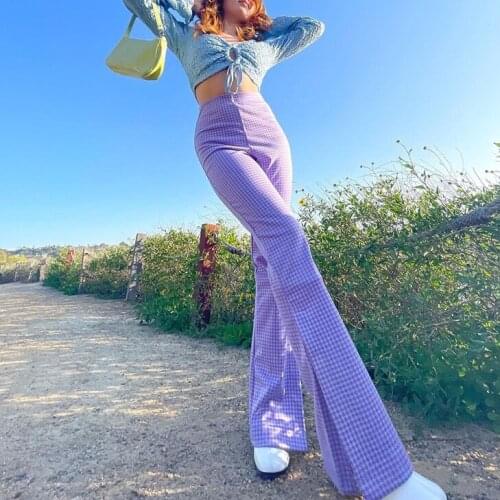 Женские брюки в клетку YEMOCILE China At AliExpress