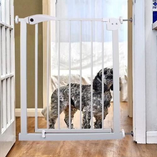 House Stair Door Fence Pet Dog Cat Doorways Enclosure Auto Close Safety Baby Children Gate Guardrail Double Locks