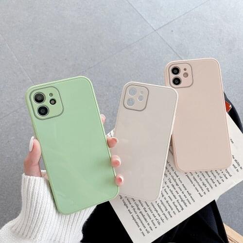 Hard Glass Lens Protection Case for IPhone 11 12 Pro Max Luxury Cover for IPhone XR X XS Max 7 8 10 Plus Shell Cases Accessories