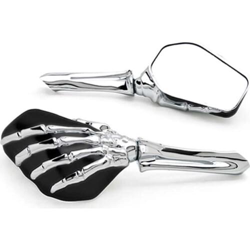 Brand new Black/Chrome Custom Motorcycle Skeleton Mirrors For Yamaha Road Star Silverado XV Midnight