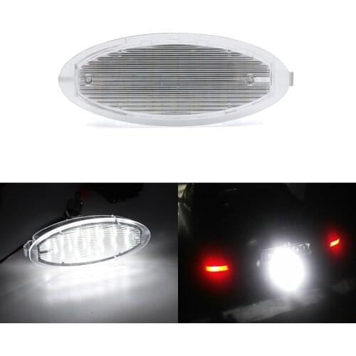 1Piece Fits For Opel/Vauxhall Astra F Corsa B Vectra B SMD White Canbus Led License Plate Light Auto Tail Lamp