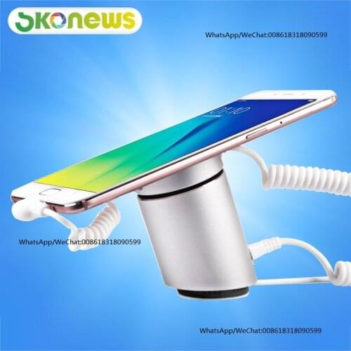 10 pcs Mobile Phone Aluminum Security Display Holder With Retractable Spring Cable For Phone Anti Theft