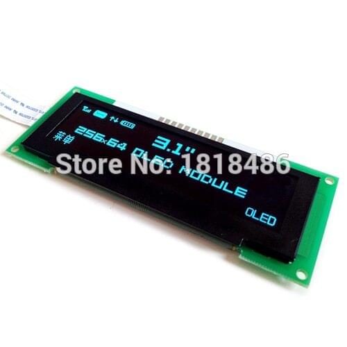 3.1 inch 10P Blue OLED Module SSD1322 Drive IC 256*64 SPI Interface 3.3V