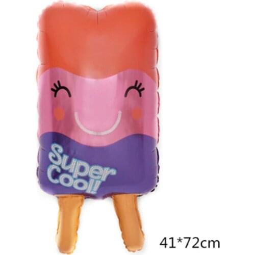 5 Pcs Cartoon Ice Cream Popsicle Aluminum Film Balloons Venue Layout Decoration Banquet Celebration Birthday Party Balloon