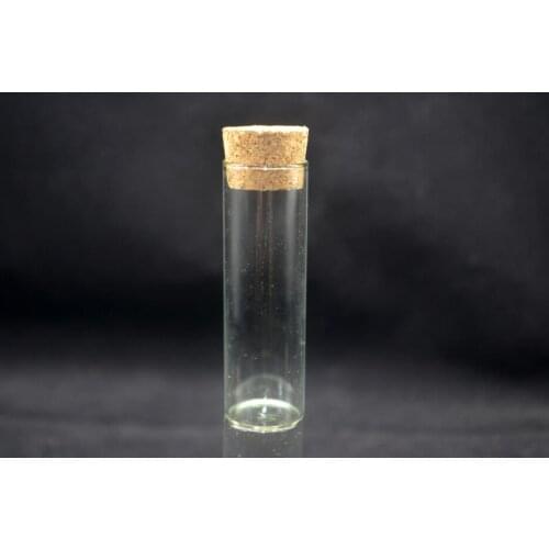 50pcs/lot 27x70x24mm 25ml Tiny Glass Bottle with Cork Transparent Empty Spices Bottles Mini Jars perfume Vials pendnat Craft