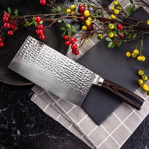 5CR15 Stainless Steel Chef Knife Forging Anti-stick Sharp Cleaver Fish Vegetable Chinese Kitchen Knife Household Cooking Tools