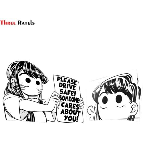 Three Ratels FC758 DRIVE SAFE KOMI SAN car decoration sticker notebook decal