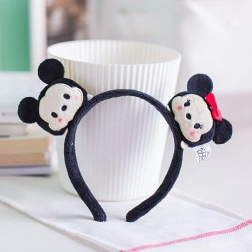 Disney cute cartoon children hair band girl plush wide-brimmed headband wash face headband simple couple headdress