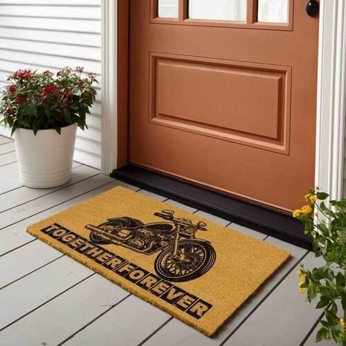 Door mat Motorcycle Themed Together Pattern Door Mat