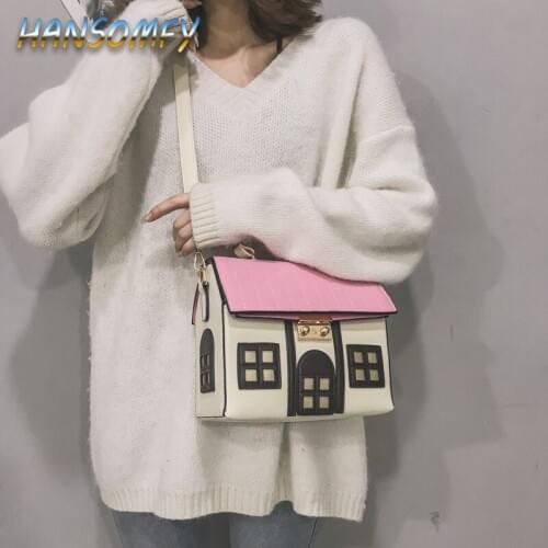 HANSOMFY Ms. Messenger bag fashion hit color small square bag Korean version of the female bag female diagonal package LD-59