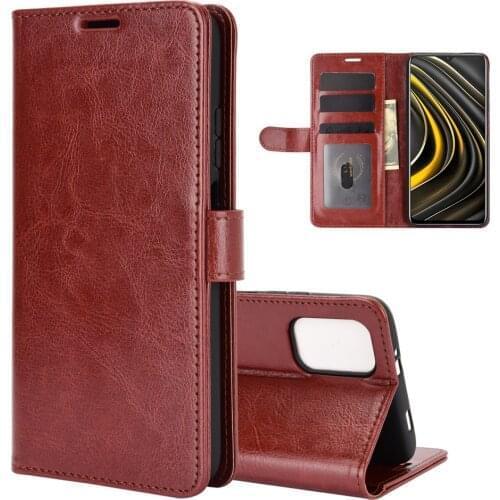 10pcs/Lot Phone Crazy Horse Wallet Leather TPU Cover Case For Xiaomi POCO M3 X3 NFC 10T Note 10 Lite Redmi Note 9 Pro